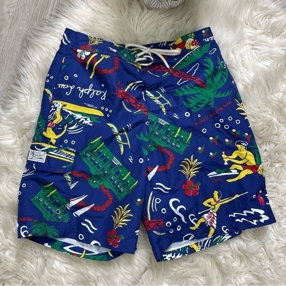 Polo Ralph Lauren Hawaiian Print Swim Trunks - Picture 2 of 7